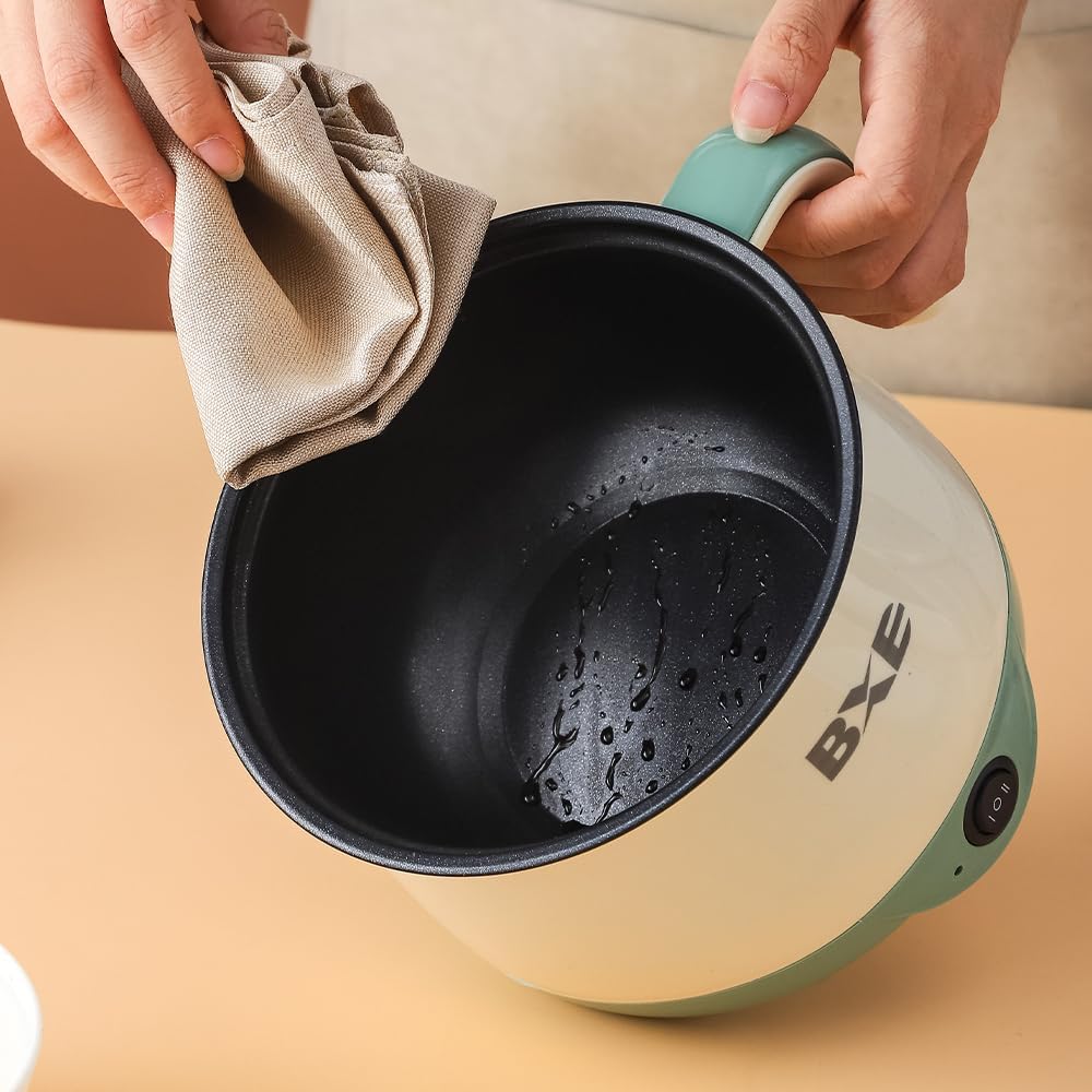 BXE Olla eléctrica eléctrica 6 en 1, cocina portátil multifuncional de viaje, apagado automático, calefacción rápida, compacta y portátil, olla de