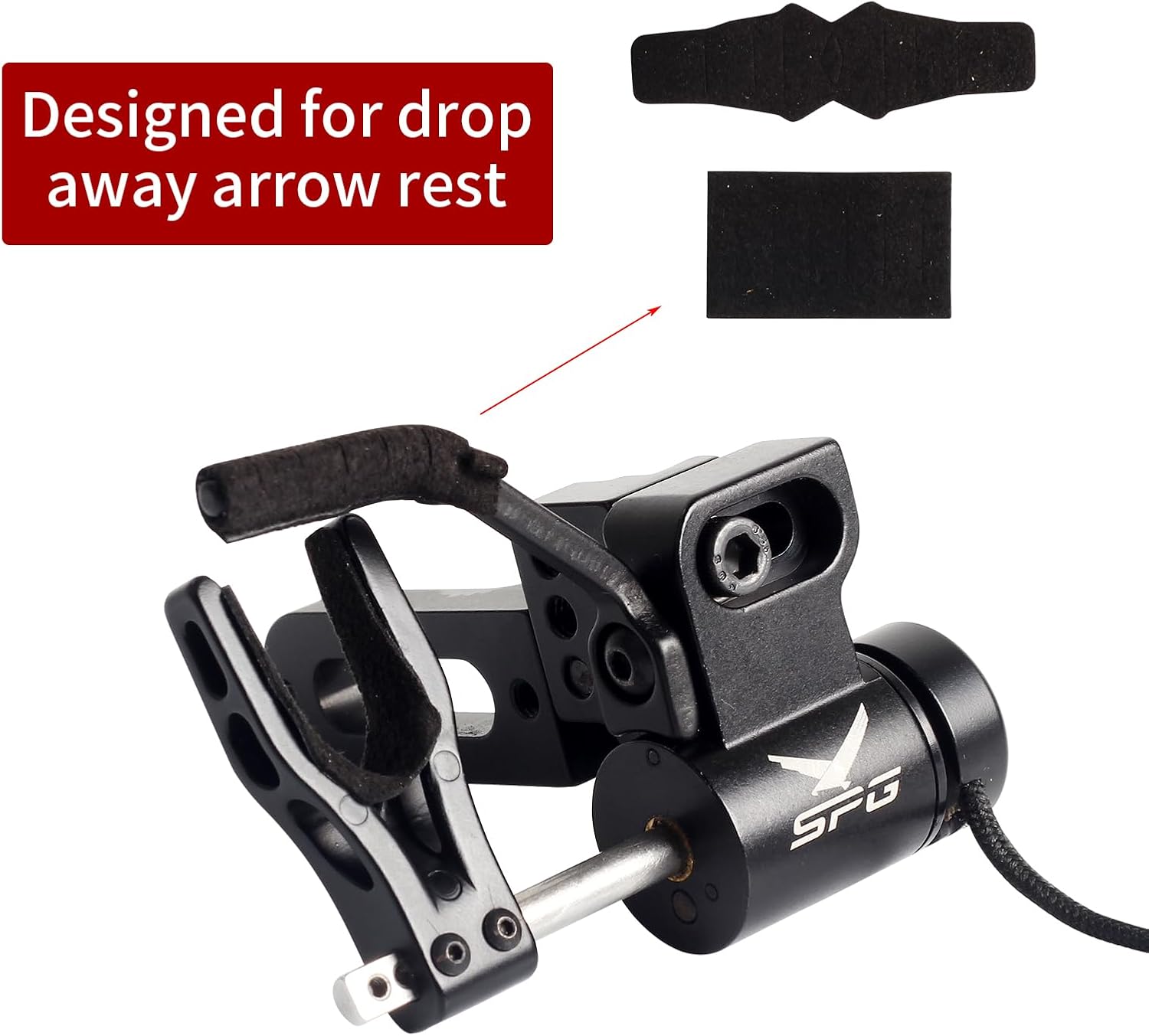 SPG Kit de fieltro de repuesto para soporte de flecha, 2 juegos (4 piezas) de cinta adhesiva de fieltro con 2 soportes para almohadillas de caída