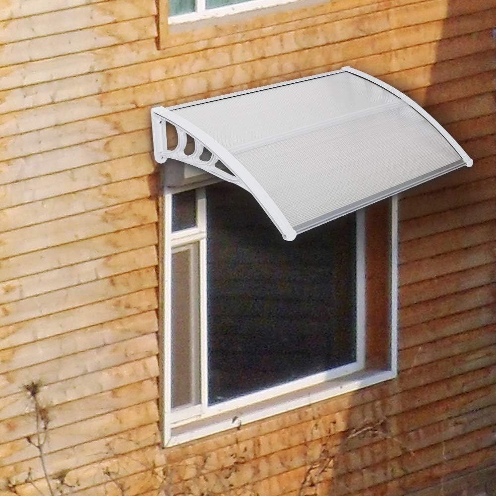 Toldo para ventana, toldo para puerta, 40 x 32 pulgadas, toldo para puerta delantera, toldo para patio al aire libre, protección UV, lluvia y nieve,