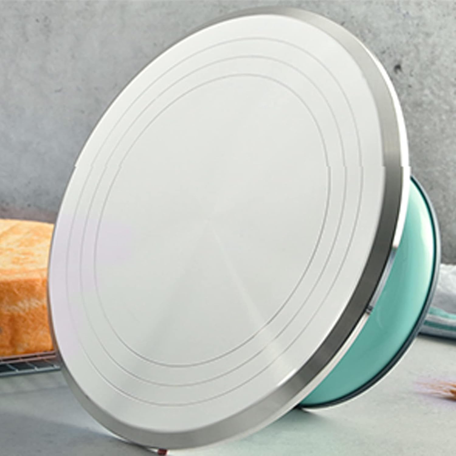 Tocadiscos para tartas, soporte giratorio duradero y estable para decoración de tartas de 10 pulgadas para chefs para suministros de decoración de