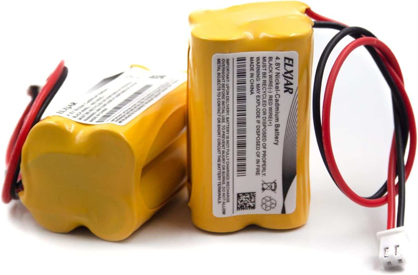 YUTSUJO Paquete de 5 baterías de Ni-CD de 4.8 V 700 mAh BL93NC487 para Emergi-Lite BAA-48R BAA48R, Interstate NIC0186, Dantona Custom-43 Custom43,