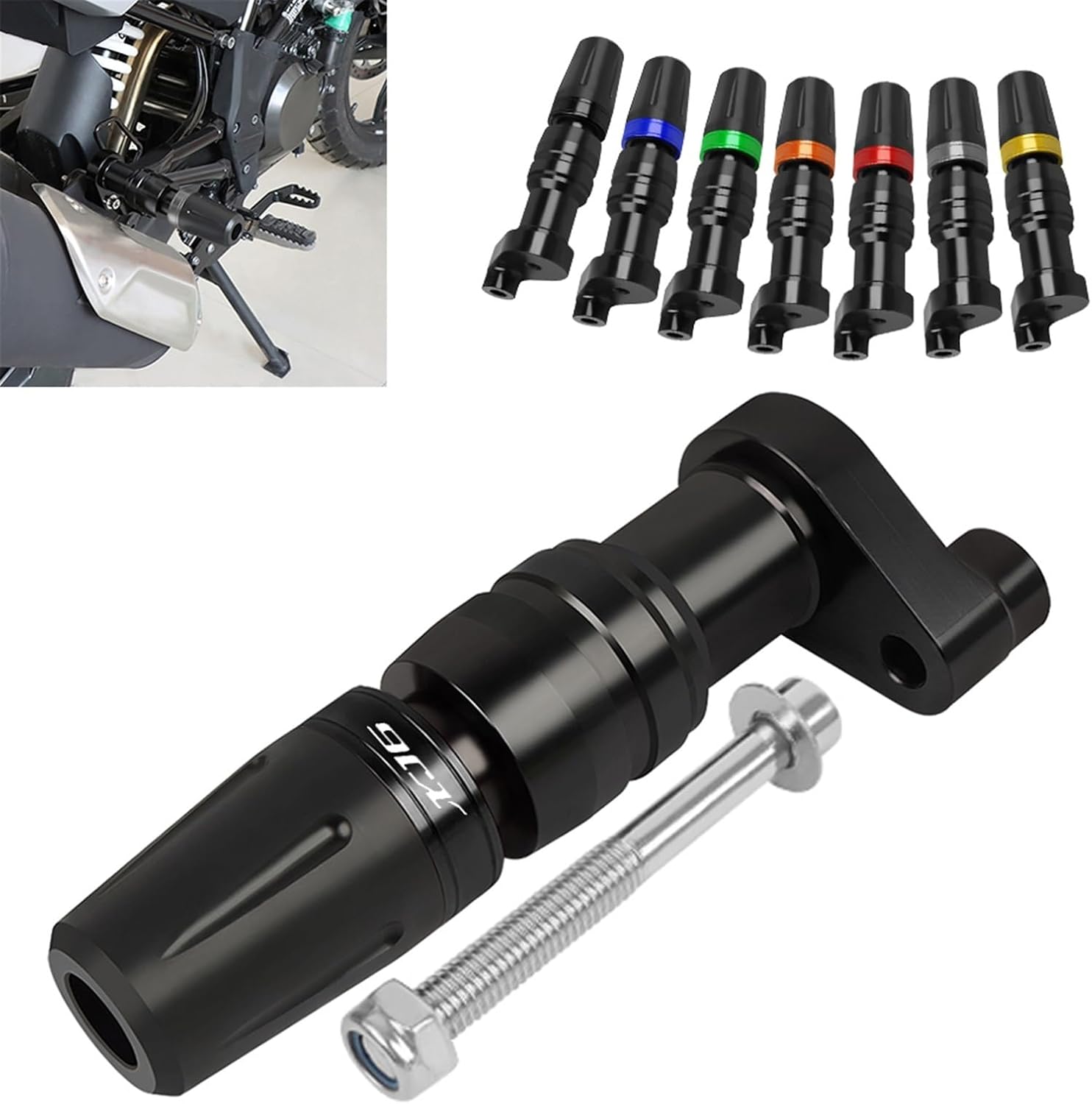Para XJ6 XJ 6 XJR1300 FJR 1300 CNC Escape Sliders Crash Pads Protector Accesorios FZ1 FZ6N FZ6S FZ6R FZ8 FZ-25 FZ6 Protector de caídas (Color  oro,