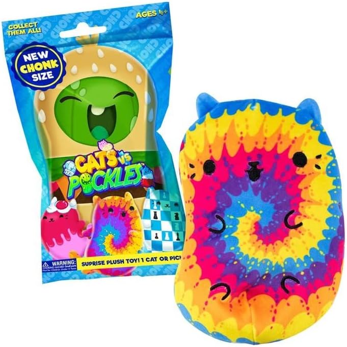 Cats vs Pickles – Bolsas misteriosas – Chonks – Juego de 12 paquetes limitado exclusivo de ondas – Peluche relleno de frijoles (1600BB)