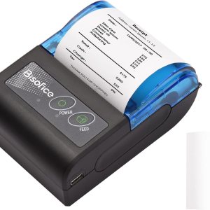 Impresora de recibos, mini impresora térmica portátil de recibos de 2 pulgadas, inalámbrica BT USB, impresora de boletos de recibos con papel de Impresora de recibos, mini impresora térmica portátil de recibos de 2 pulgadas, inalámbrica BT USB, impresora de boletos de recibos con papel de