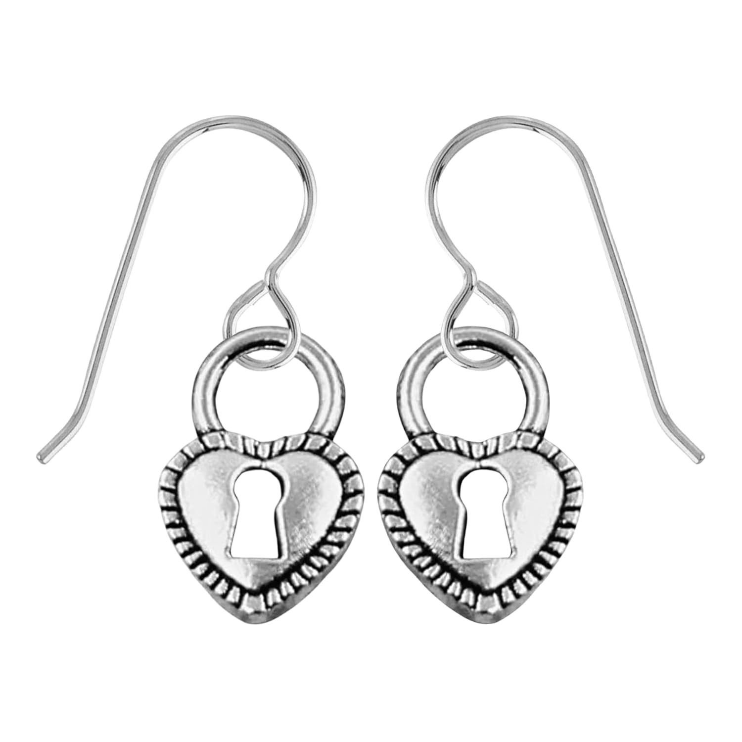 Heart Dangle Earrings  Love Drop Earrings for Women and Girls  Gift for Her  Valentines Jewelry  Multiple Styles Available (Key Hole Locket Heart