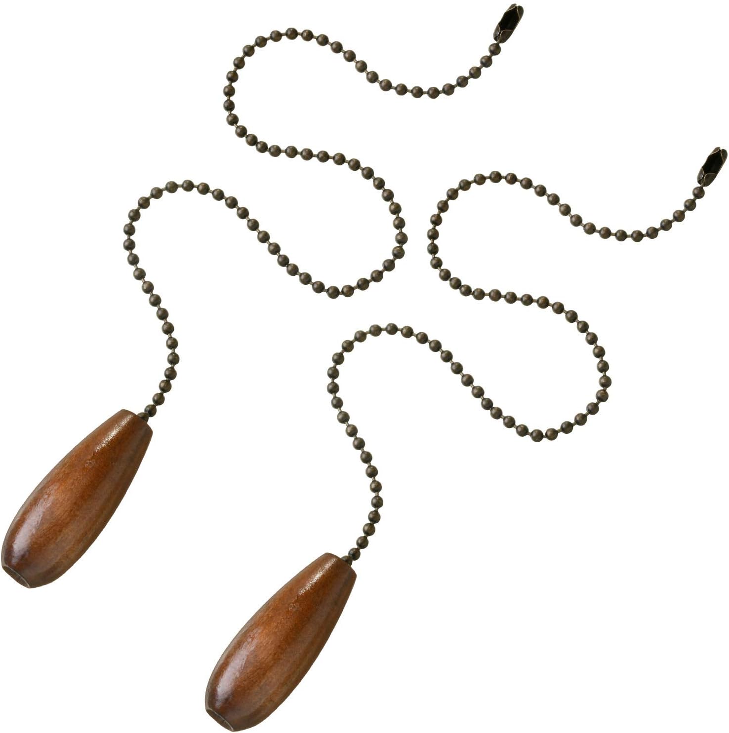 Extensor de cadenas para ventilador de techo, 8 piezas, extensión de cadena colgante de madera para lámpara de techo, cadena de ventilador (color
