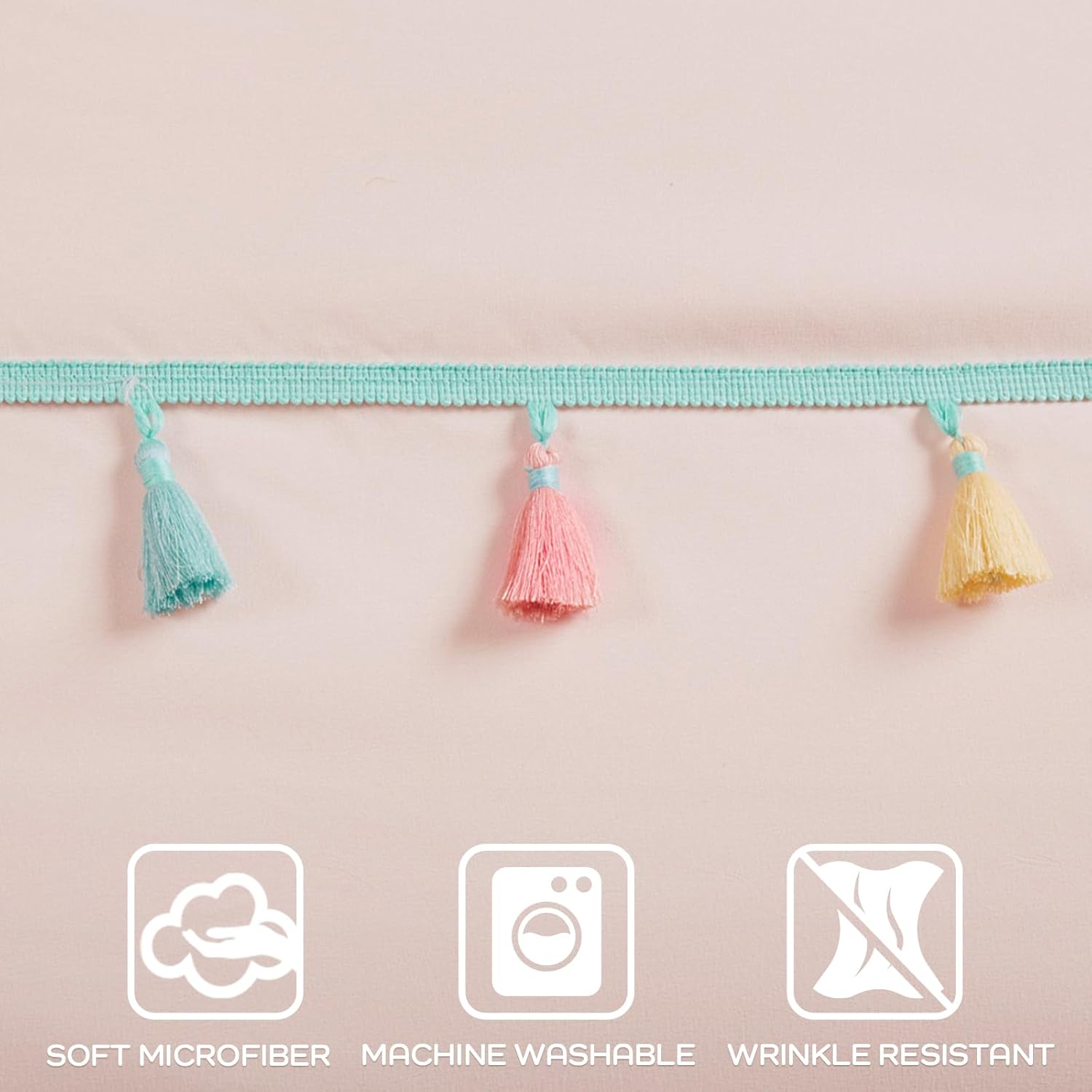MI ZONE Tessa – Juego de edredón tamaño individual para niñas, juego de edredón rosa, adorable juego de ropa de cama individual para niñas,