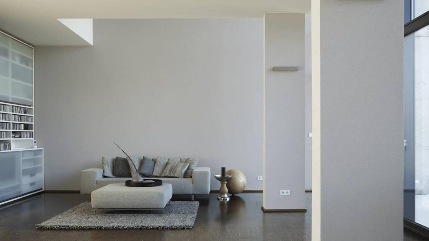 CONCORD WALLCOVERINGS  Muestra solo para fines de exhibición – Papel tapiz moderno texturizado liso, pared decorativa de vinilo, beige, gris, gris