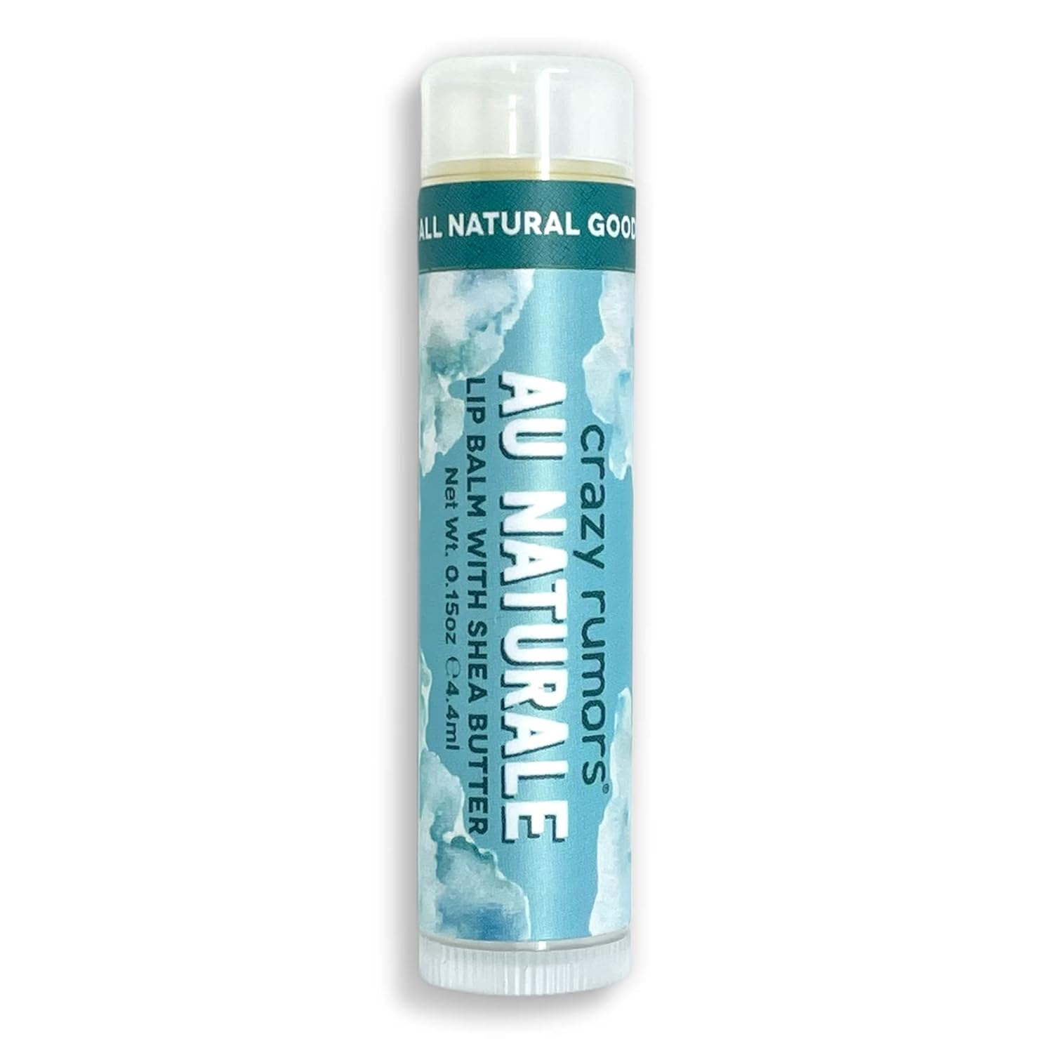 Crazy Rumors Au Naturale – Bálsamo labial sin sabor. 100% natural, vegano, a base de plantas, fabricado en Estados Unidos (paquete de 1)