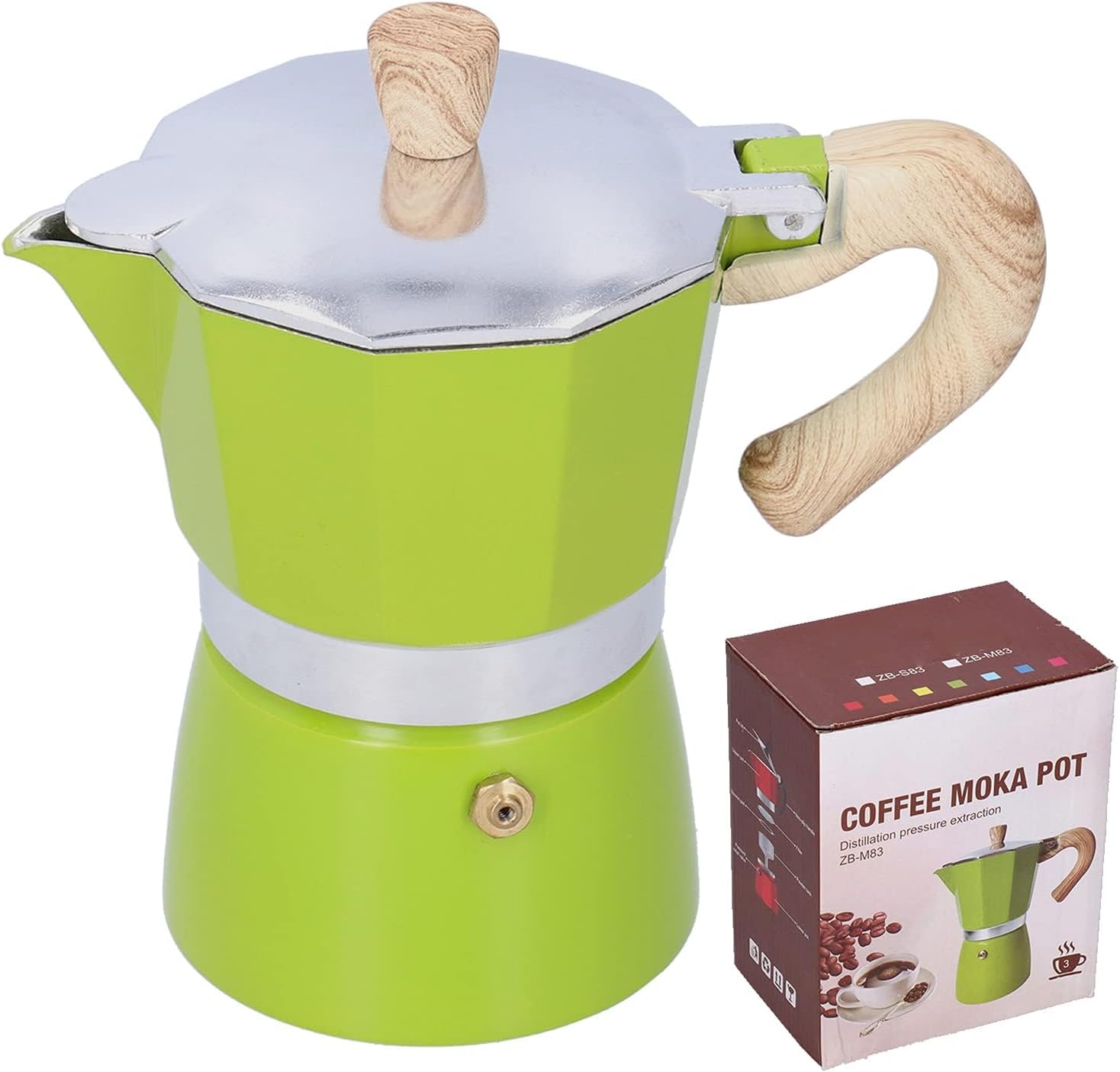 Cafetera Moka Pot 4 tazas Moka Pot Estufa Cafetera Espresso Maker Moka Pot Cafetera Cubana para Cappuccino Latte Moka Cafetera