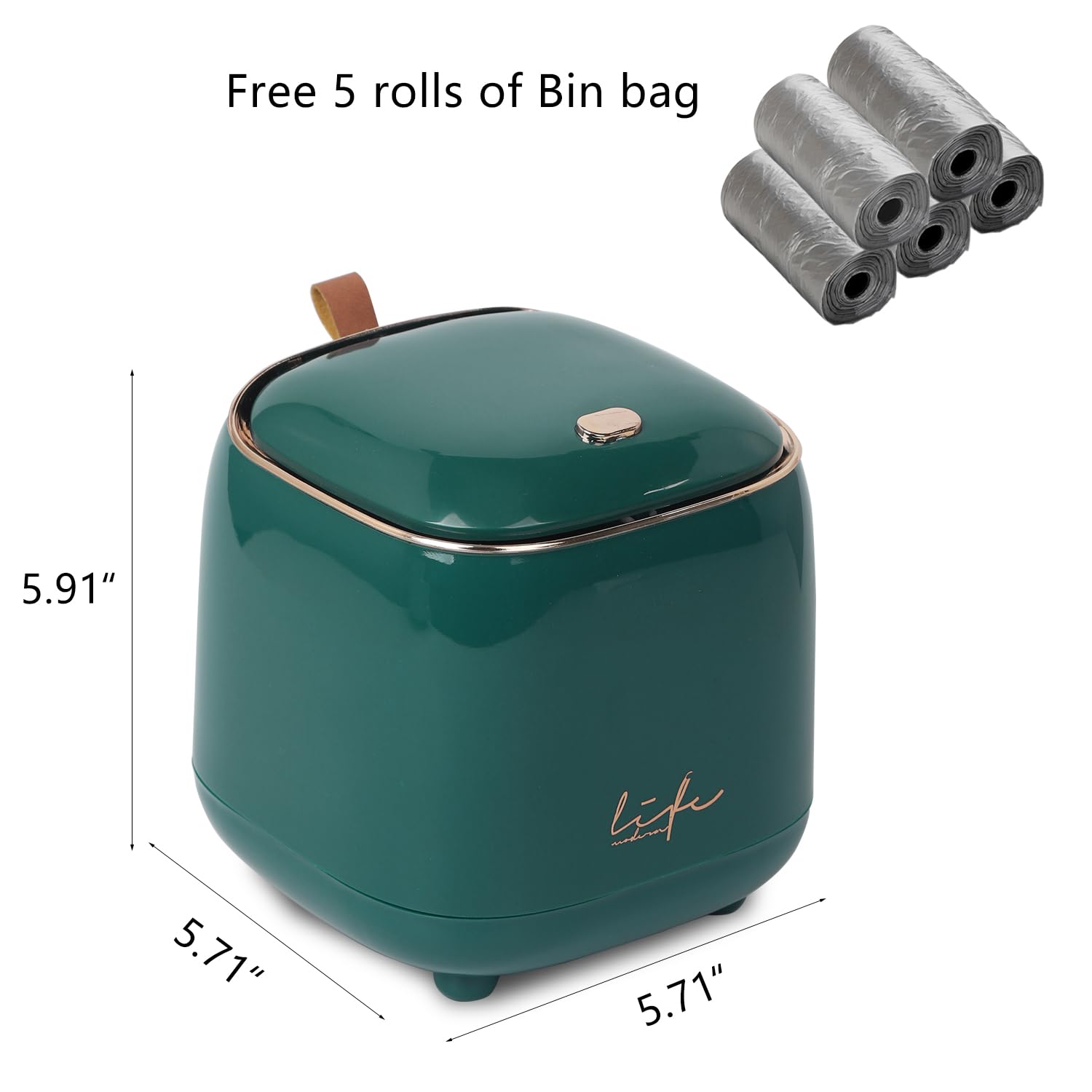 Bonito bote de basura mini para escritorio, papelera portátil desplegable para acampar y SUV, conducción automática con tapa de bloqueo