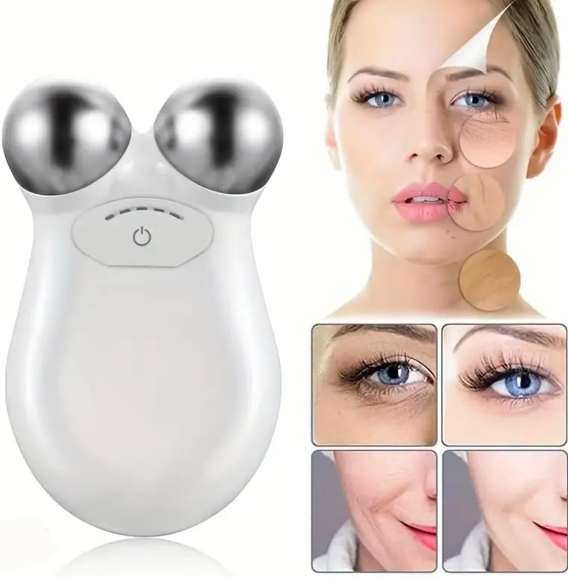 Microcurrent V-Face Tool Mini masajeador eléctrico para antienvejecimiento, reducción de arrugas, spa de rejuvenecimiento, estiramiento facial