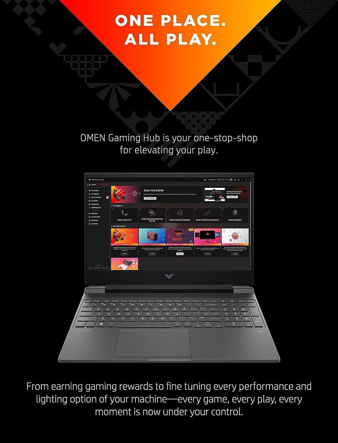HP Portátil para juegos Victus 15 con pantalla FHD de 144 Hz de 15.6 pulgadas  AMD Ryzen 5 serie 7000  32 GB DDR5 RAM  1TB PCIe SSD  GeForce RTX
