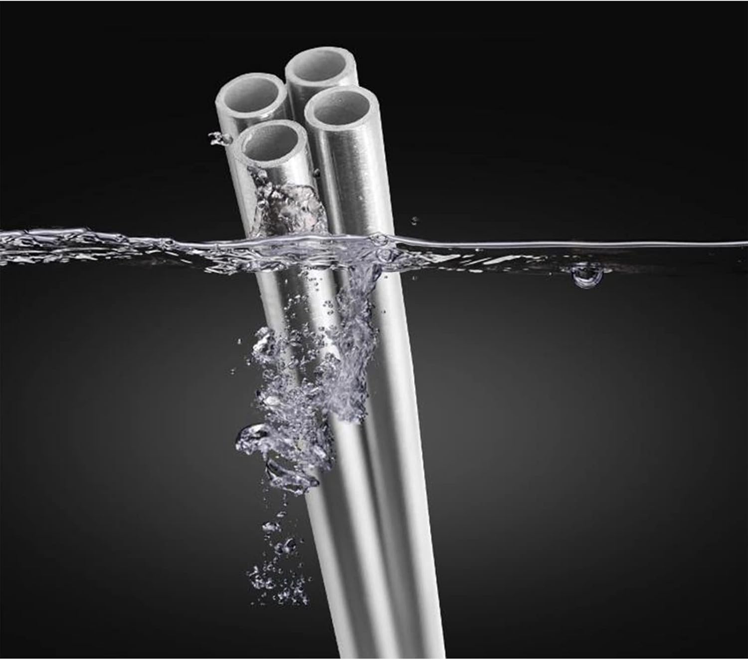 Tubo capilar de acero inoxidable 304 0.220 in ID 0.236 in OD 0.008 in de espesor de pared Tubos de metal Longitud 9.843 in Tubo inoxidable recto sin