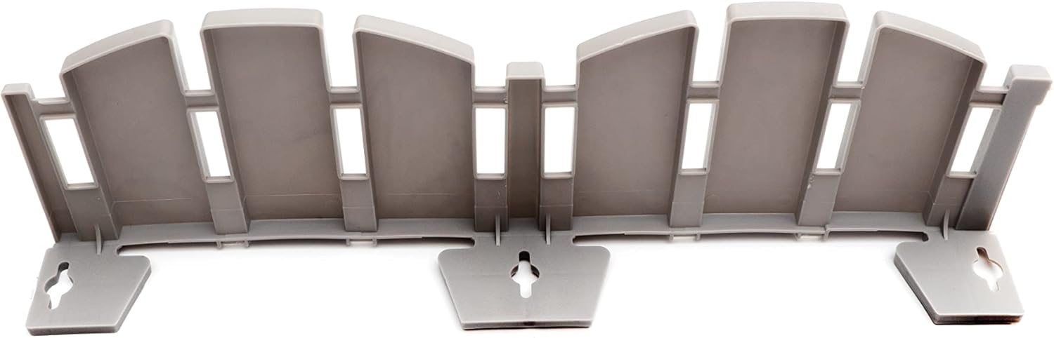 EasyFlex No-Dig Borde de paisaje con picos de anclaje, 4.5 pulgadas de alto, borde decorativo de jardín Adirondack con aspecto de madera, kit de 15