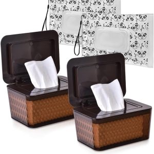 Umtiti Dispensador de toallitas y bolsa de toallitasbolsa de pañuelosfunda de pañuelos con tapa segura de sellado de humedad, patas de goma Umtiti Dispensador de toallitas y bolsa de toallitasbolsa de pañuelosfunda de pañuelos con tapa segura de sellado de humedad, patas de goma