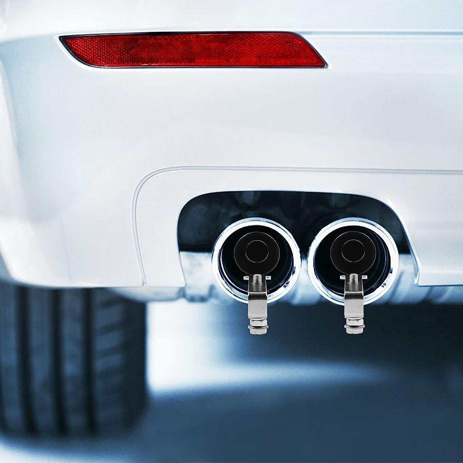 Guwxse Silenciador de escape universal de aluminio Turbo Sound Silbato de tubo de escape de coche Válvula de soplado BOV Tip Simulator Whistler