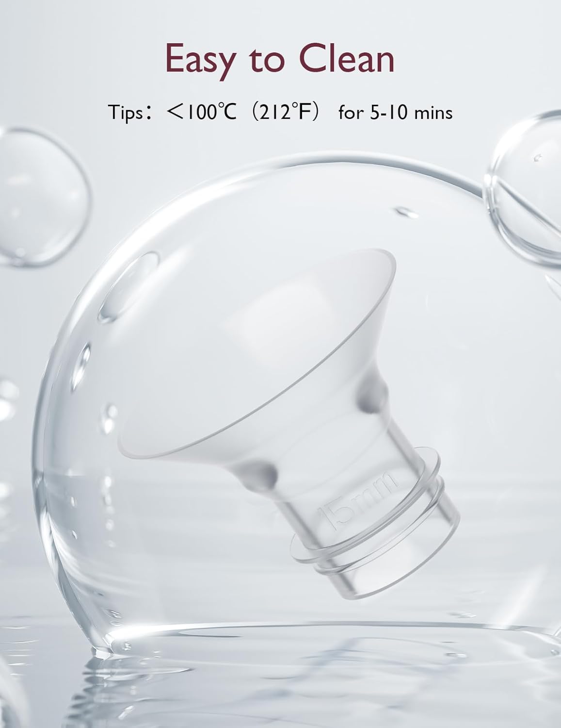 Momcozy Inserto de brida de 0.591 in compatible con brida de 0.945 inescudo de la mayoría de las bombas, inserto para accesorios de repuesto de