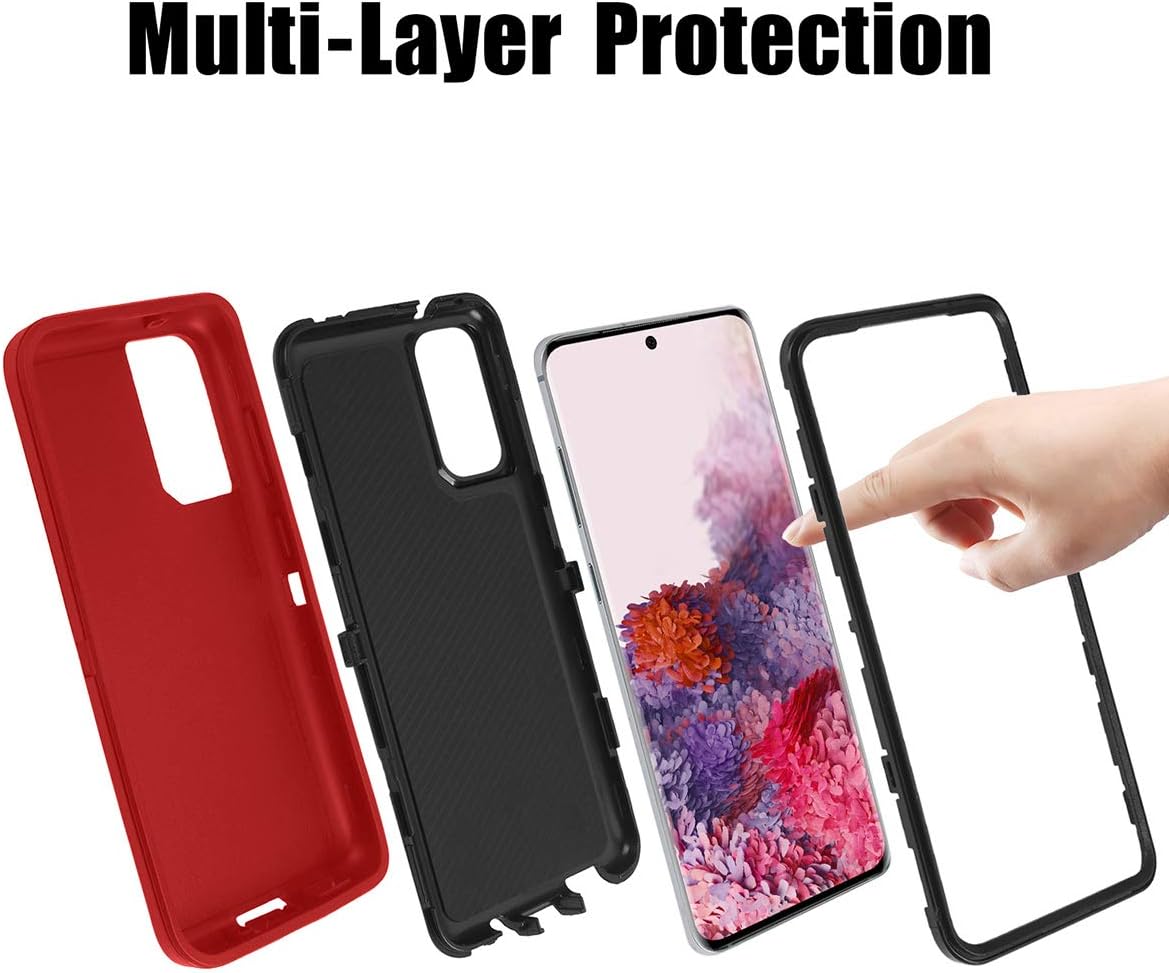 AICase Funda para Galaxy S20 Ultra, protección contra caídas de cuerpo completo, resistente, a prueba de golpes, caídas y polvo, 3 capas, funda