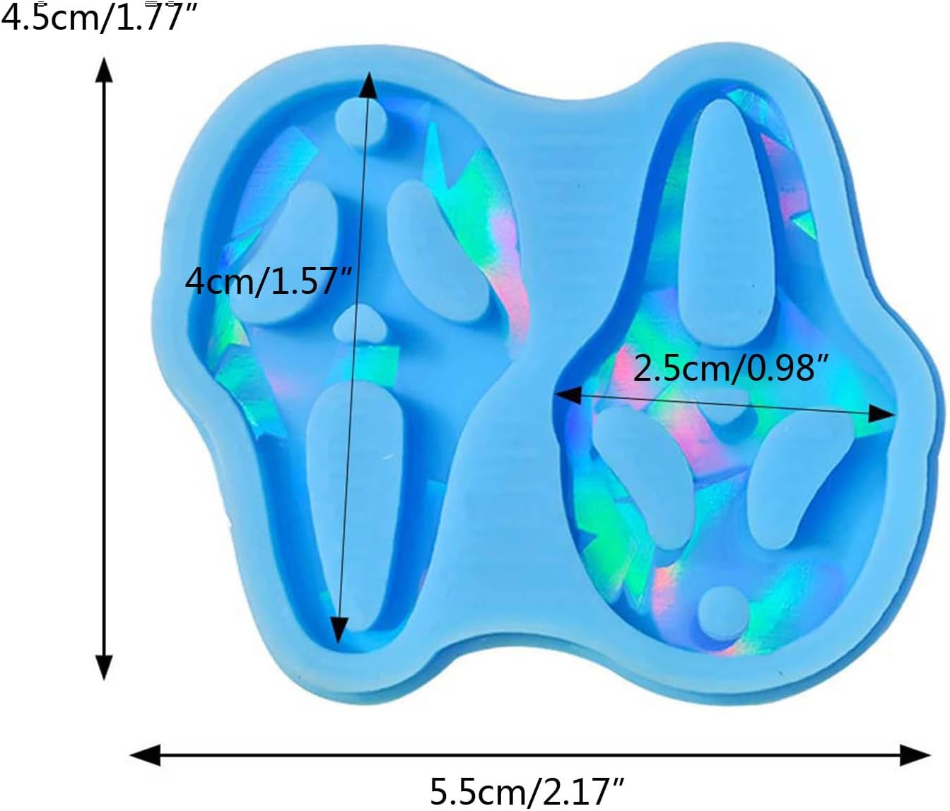 Moldes de resina para aretes de Halloween, molde de silicona para fundición de epoxi, molde de epoxi para hacer joyas