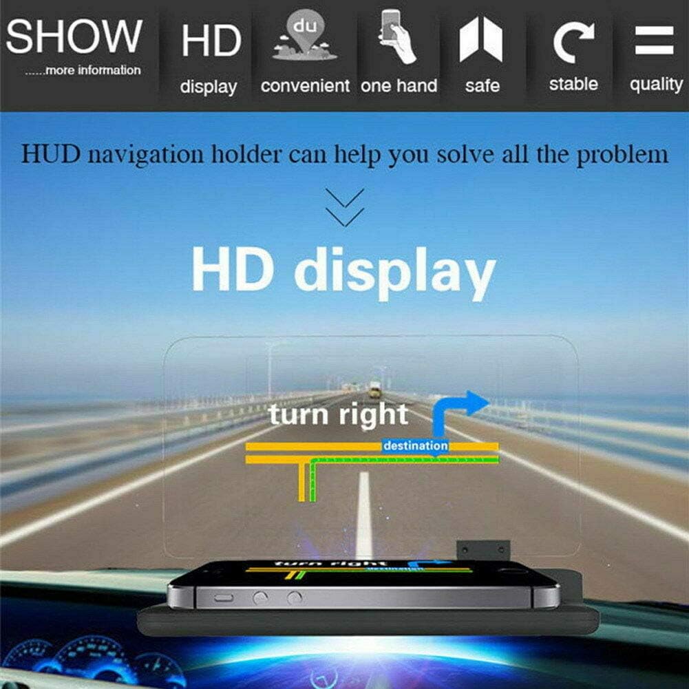 MACHSWON 6 “Pantalla Universal Coche HUD Head Up Display Proyector Teléfono Navegación GPS Titular