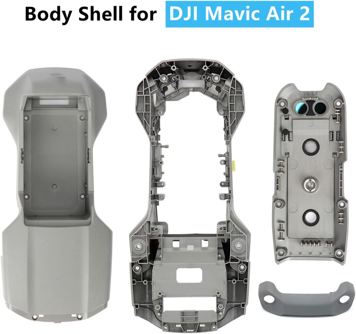 Carcasa de repuesto para D-JI Mavic Air 2, marco medio, parte inferior superior, cubierta delantera, piezas de reparación (tamaño  carcasa inferior)