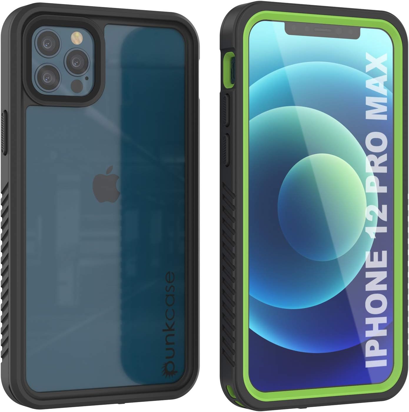 Punkcase Funda impermeable para iPhone 12 Pro Max Extreme Series Slim Fit Certificado IP68 A prueba de golpes a prueba de nieve Funda de armadura