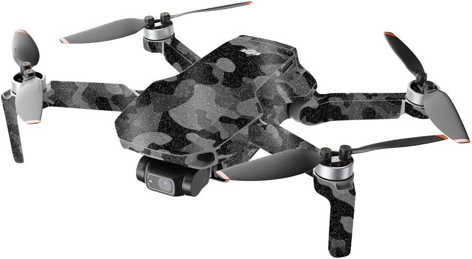 MightySkins Glitter brillante compatible con DJI Mini 2 Dron portátil – Camuflaje negro  Acabado de purpurina protector, duradero de alto brillo