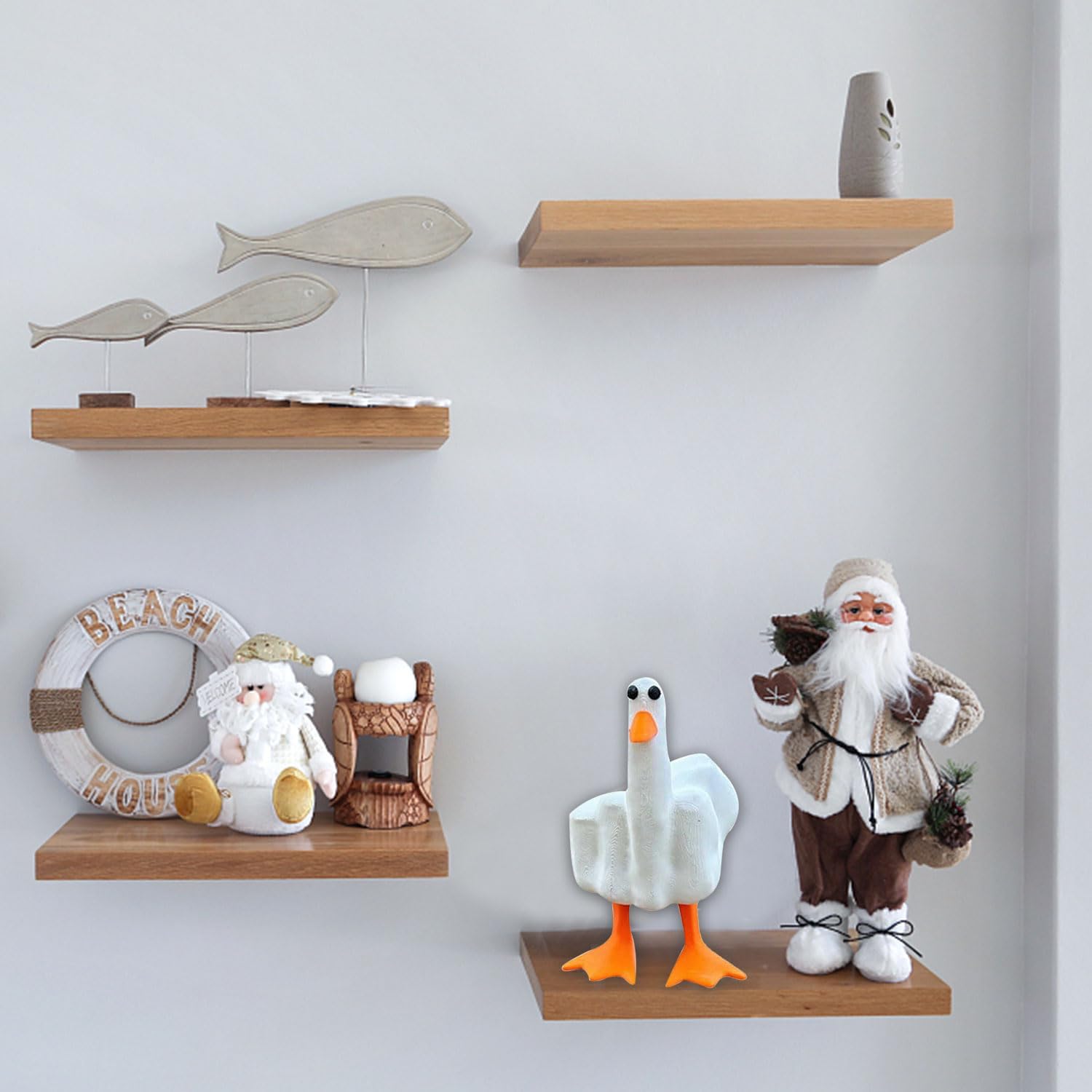 YumSur Esculturas de pato novedosas, bonita estatua de jardín de resina de pato, mini patos de resina para decoración de manualidades, escritorio