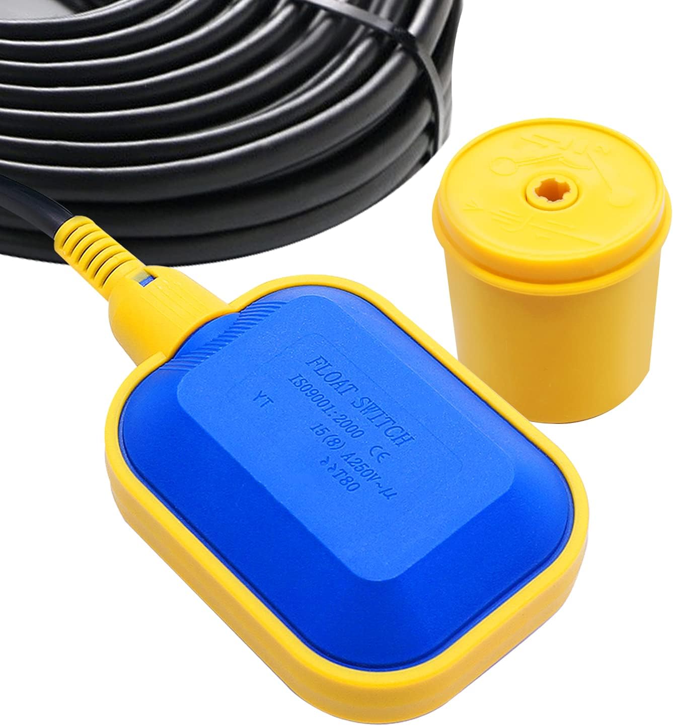 Interruptor de flotador de cable 3M 10 pies Universal Piggyback Interruptor de flotador de servicio pesado Controlador de nivel de agua para sistema