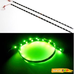 SOCAL-LED 2X 23.6in 24″ verde flexible tiras LED de alta potencia brillante 5050 12 SMD coche DRL bajo tablero acento luz, impermeable, cortable SOCAL-LED 2X 23.6in 24″ verde flexible tiras LED de alta potencia brillante 5050 12 SMD coche DRL bajo tablero acento luz, impermeable, cortable