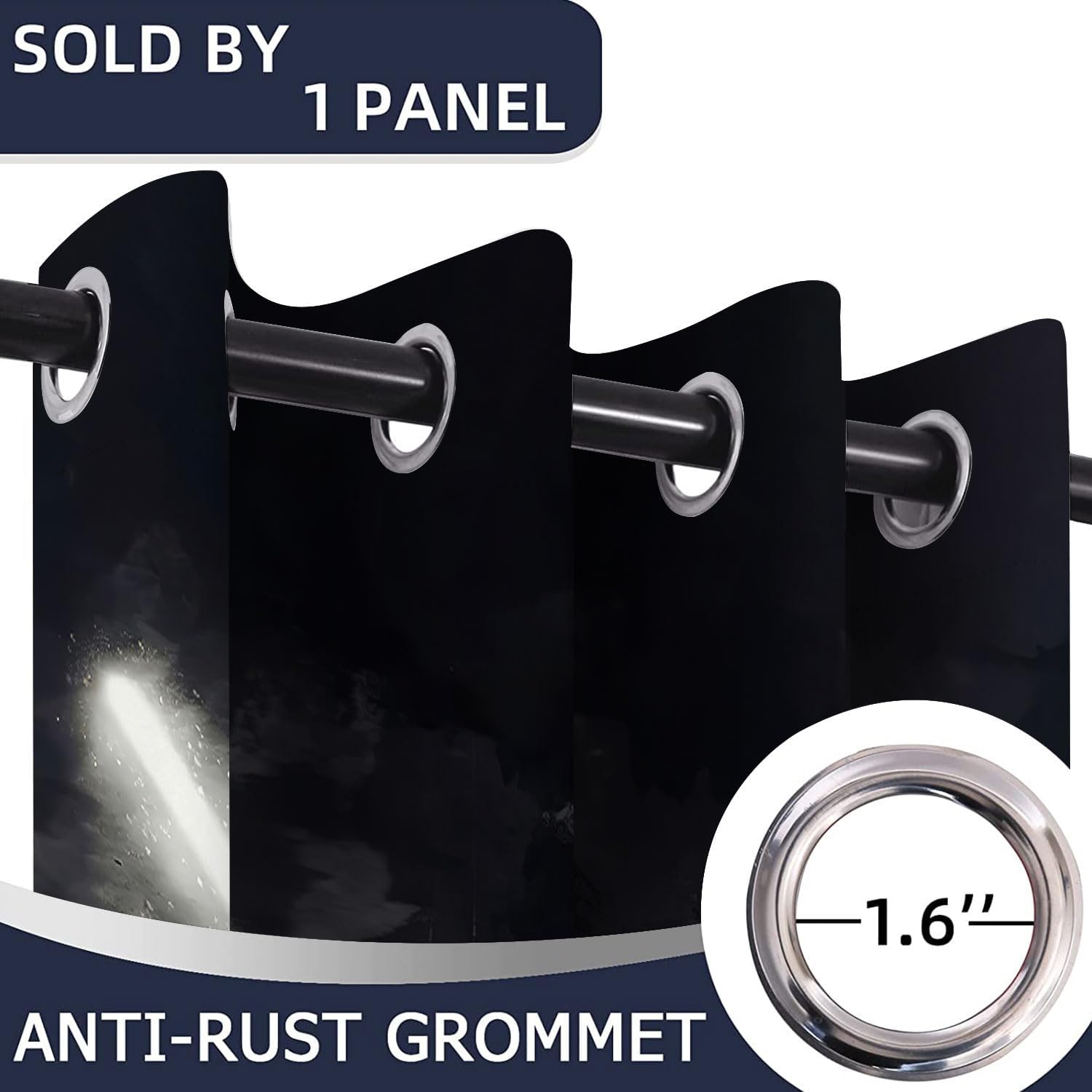Cortinas de puerta con sable de luz para puertas, juego de sable de luz de neón, cortina opaca negra para armario de dormitorio de niños, cortinas
