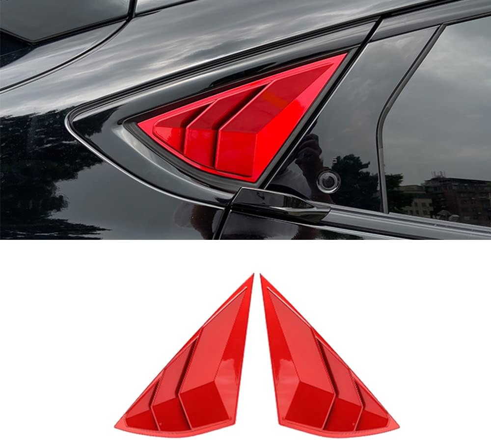 MACHSWON 2 fundas para rejillas de ventana lateral trasera para Mustang Mach-E 2021-2022 (negro brillante)