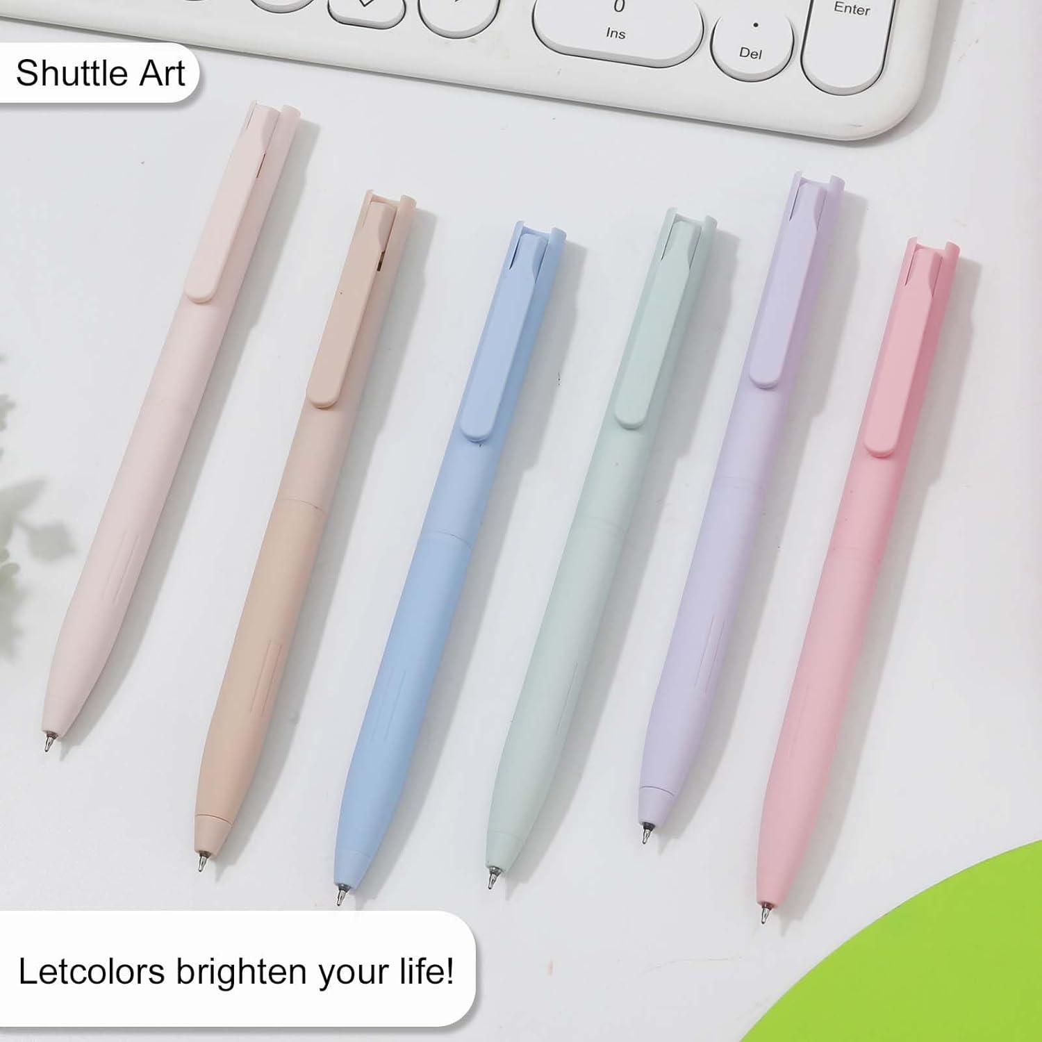 6 bolígrafos de gel, coloridos bolígrafos de gel elásticos, lindos bolígrafos de secado rápido, tinta suave para escritura diaria, escritura