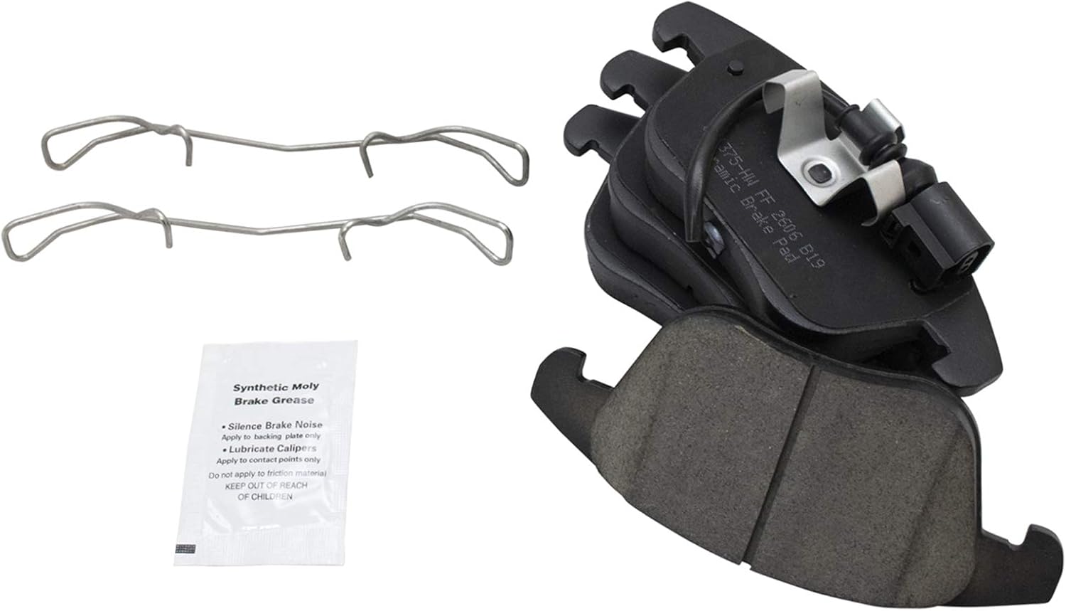 TRQ Kit de pastillas de freno y rotor de cerámica delantera con productos químicos compatibles con VW Tiguan Passat Audi Q3
