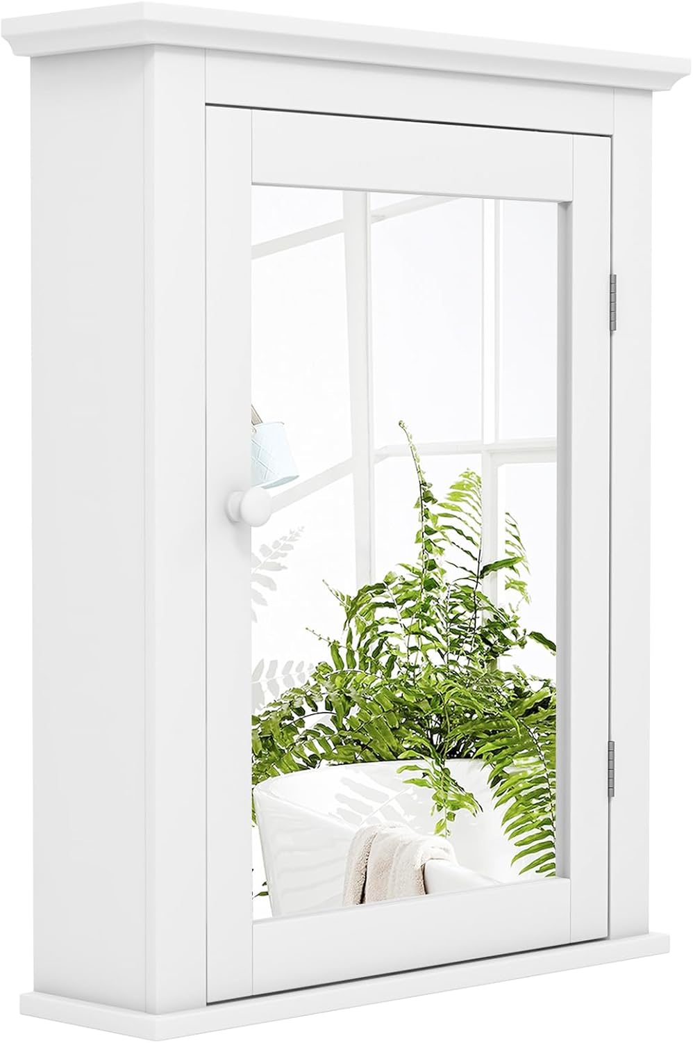 Safeplus Versátil botiquín de baño montado en la pared con espejo, organizador de almacenamiento ajustable para sala de estar, dormitorio, entrada,