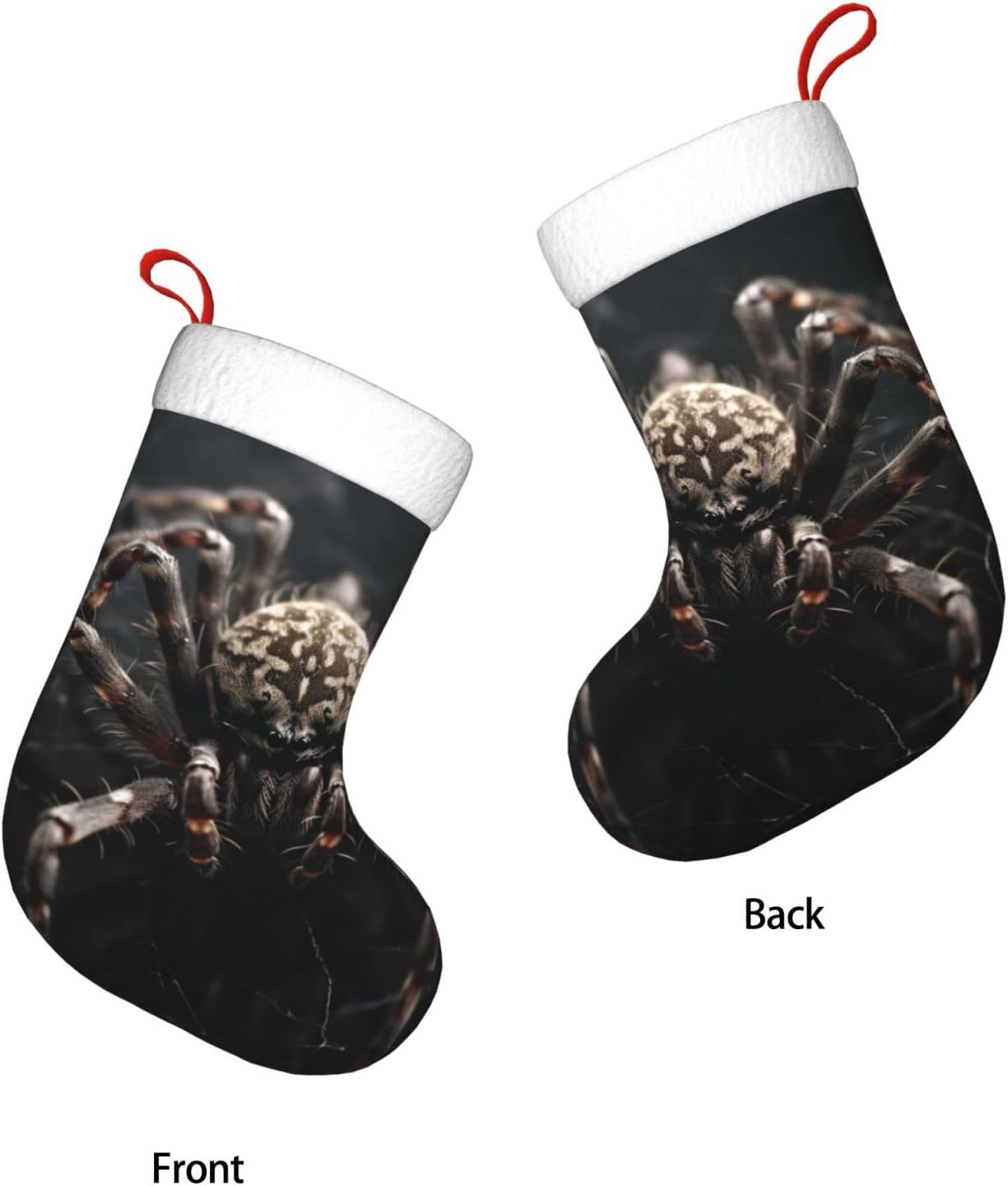 Calcetines de Navidad con estampado de araña aterradora, medias decorativas para la familia, decoración de temporada navideña