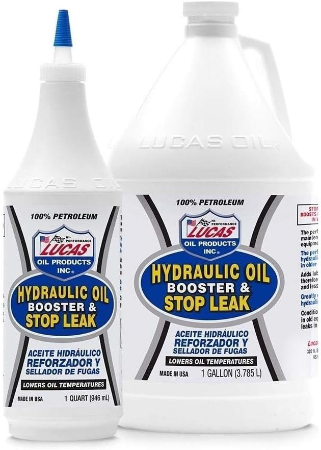 Lucas Oil 10018 – Potenciador de aceite hidráulico y detener fugas, 1 galón (paquete de 4)