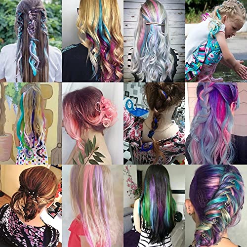 Extensiones de cabello con reflejos arcoíris, 10 mechones por lote de colores, extensiones de cabello humano con punta en I para mujeres y niñas,