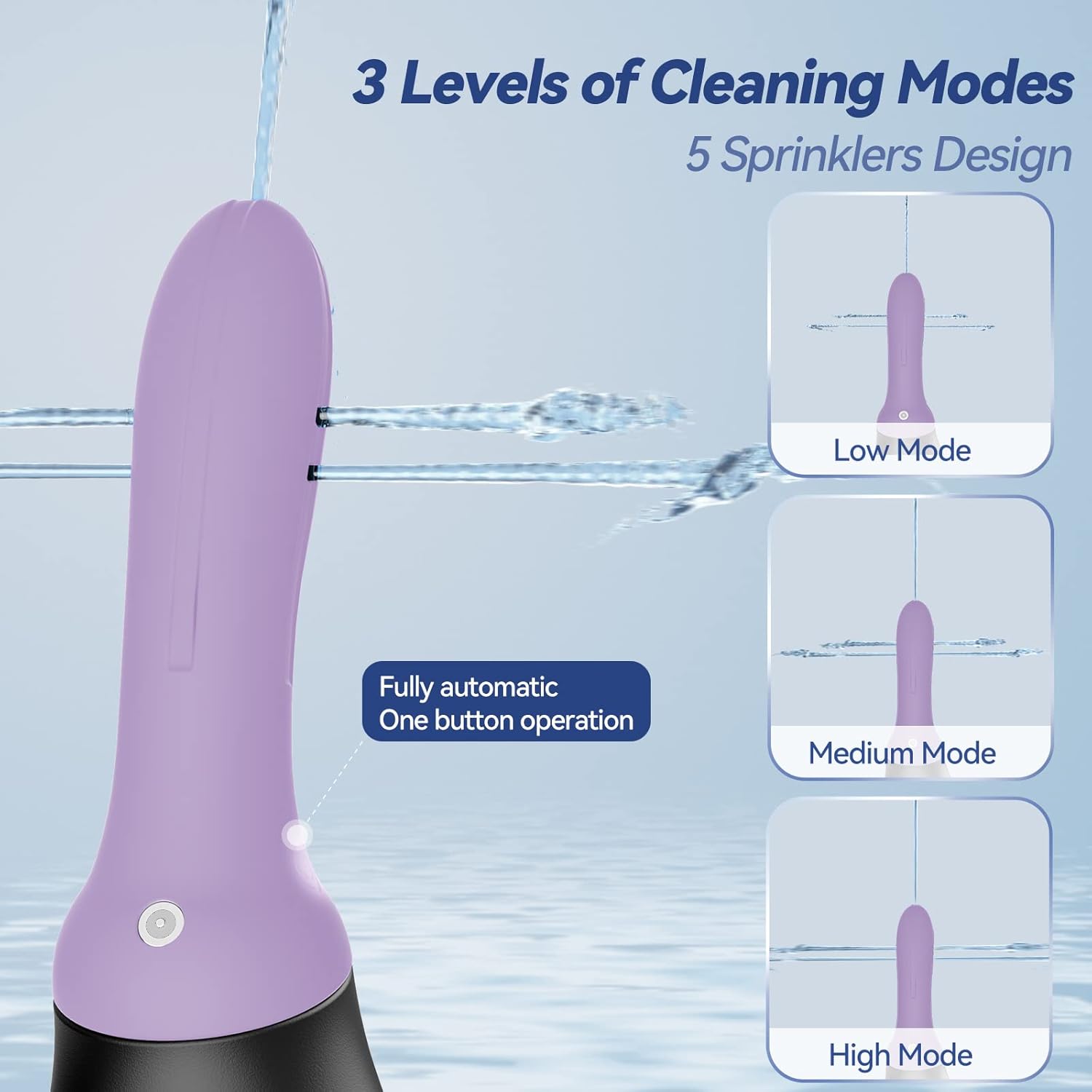 Ducha eléctrica para mujer  Bombilla de enema automática para hombres con 3 ángulos de ajuste  Kit de limpieza recargable con lavable a alta