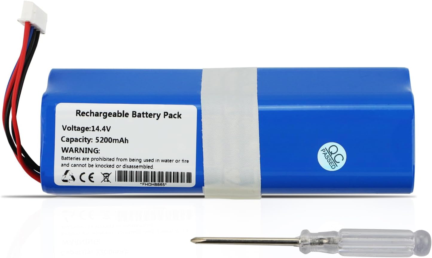 Batería de repuesto para aspiradora de 5200 mAh para Ecovacs Deebot T5 T8 T8+ T9 T9+ Deebot Ozmo 950 T10 T9 DX65, DX93, DX96 X1 X1 Omni X1 Turbo X1
