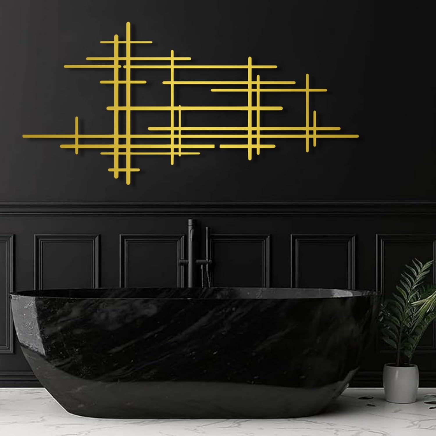 Arte de pared de metal, arte de pared geométrico de metal, arte de pared geométrico, decoración de pared geométrica de metal, arte abstracto de