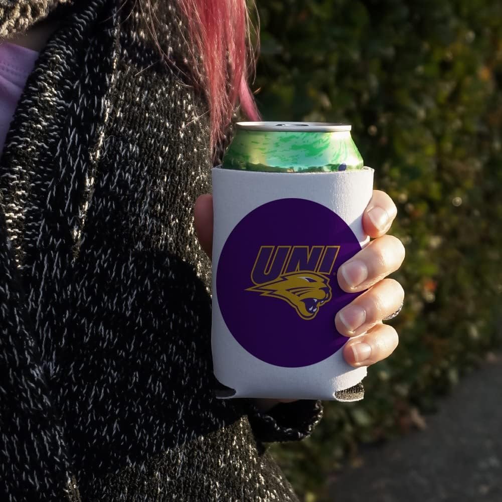University of Northern Iowa Panthers – Enfriador de latas con logotipo de las Panteras de Iowa – Aislador plegable para bebidas