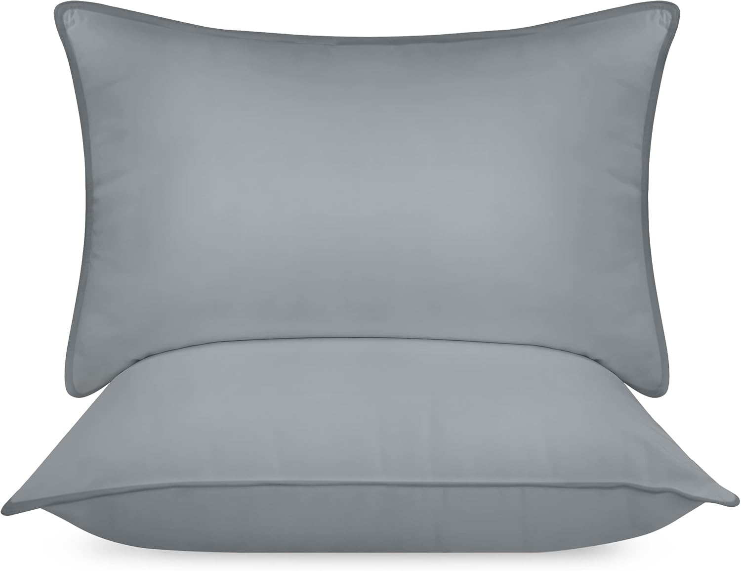 Utopia Bedding Almohadas de cama para dormir (gris), tamaño Queen, juego de 2, almohadas de hotel, almohadas refrescantes para dormir de lado,