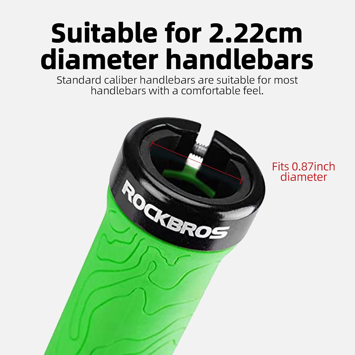 ROCKBROS Agarres de manillar de bicicleta de doble bloqueo para bicicleta MTB, agarre ergonómico de goma antideslizante para scooter, montaña, BMX,
