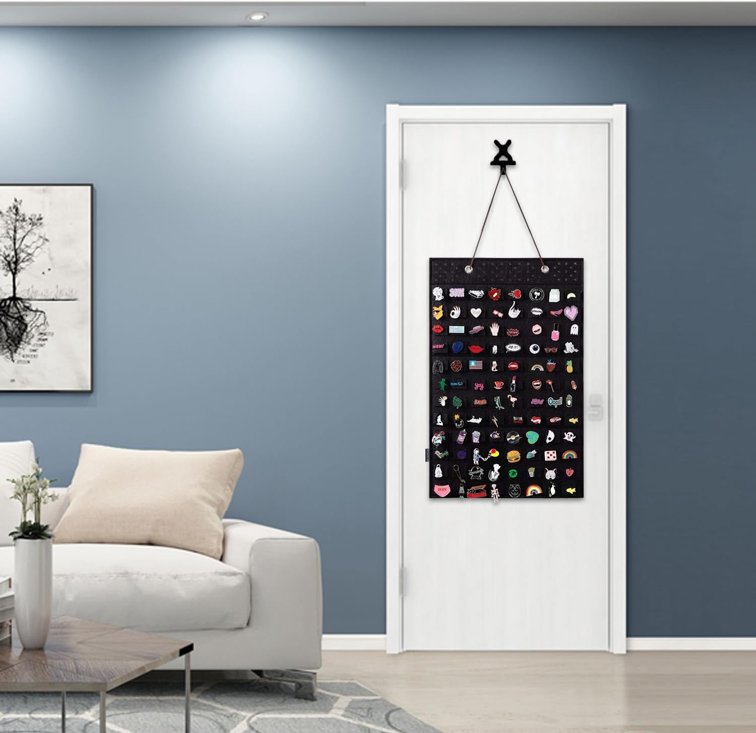Estuche de exhibición de colección de pines, organizador de broches para colgar en la pared, tablero de pines para pines esmaltados, soporte de