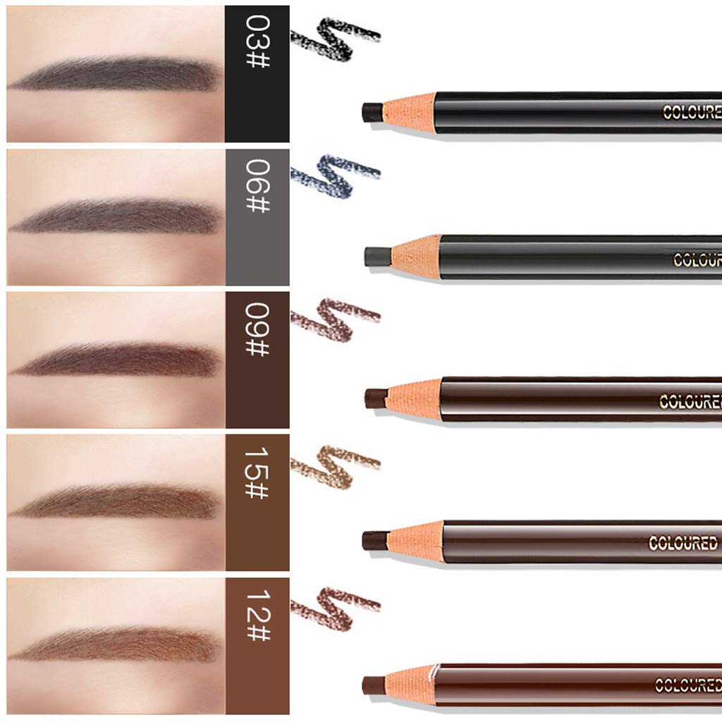Lápiz de cejas Pull Line a prueba de sudor, color natural y duradero, suave y fácil de aplicar