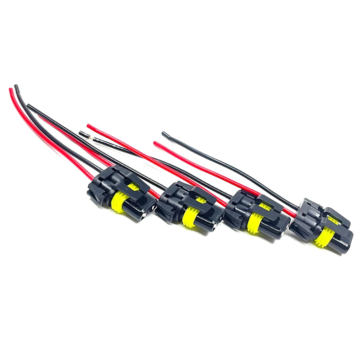 Paquete de 4 conectores de cable 9005 9006 HB3 HB4 H10 adaptador hembra arnés de cableado conectores de cable para faros antiniebla
