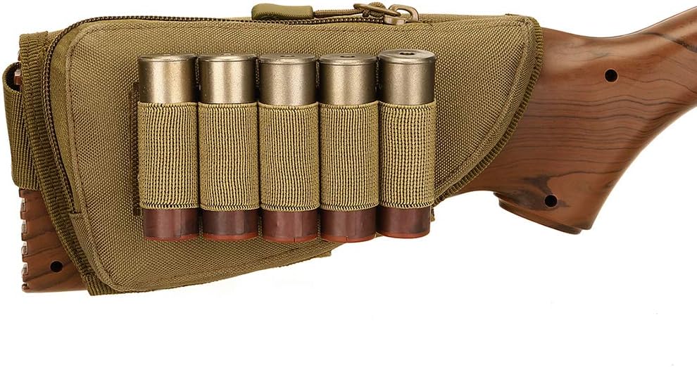 Buttstock – Soporte de carcasa táctica para escopeta, rifle, mejillas, bolsa de utilidad con doble cremallera de 2 vías