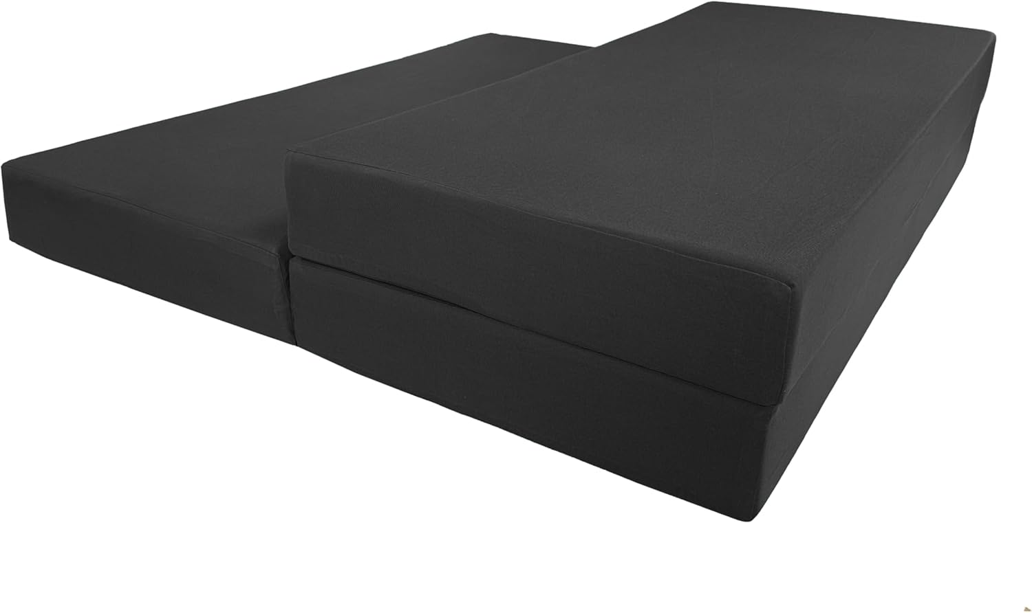 D&D Futon Furniture Camas de espuma Shikibuton de tamaño matrimonial negro de 6 x 54 x 75 pulgadas, espuma blanca resistente de alta densidad de 1.8